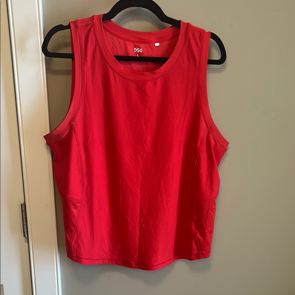 DSG Red Crop Sleeveless Tank Top